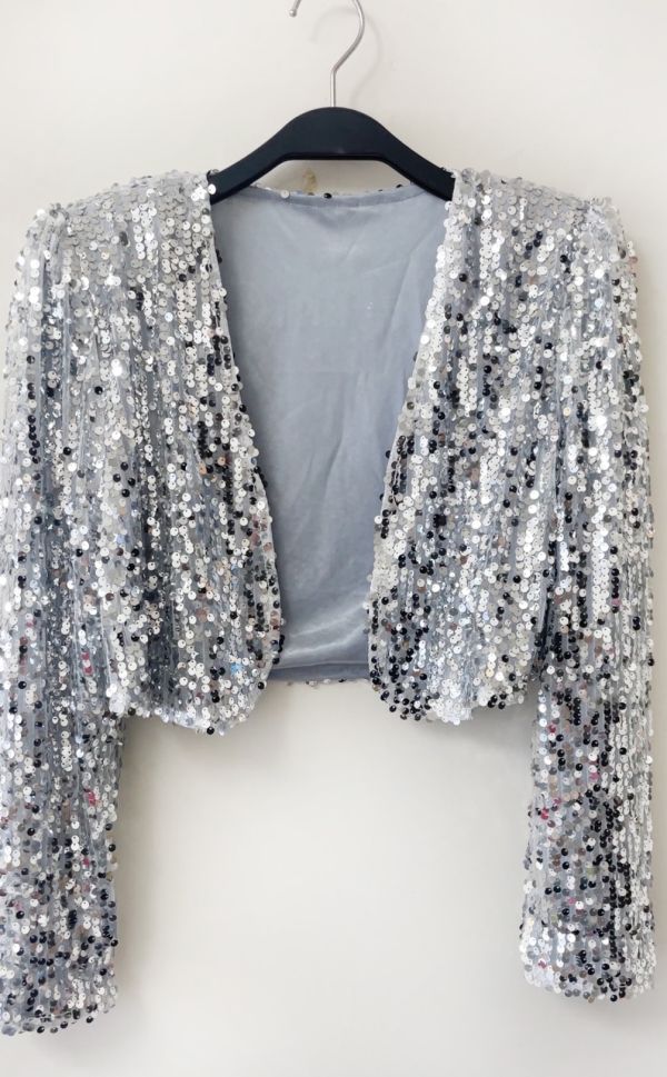 金光閃閃亮片小外套 金光閃閃亮片小外套 舞台表演金色銀色 短版外套 筱雅衣舖【BA1267】金色元素