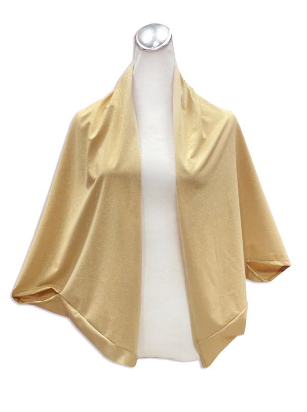 蝙蝠袖旗袍披肩 金色披肩 銀色披肩 【筱雅衣舖】現貨蝙蝠袖旗袍披肩 金色披肩 銀色披肩尾牙表演 禮服披肩 和服披肩 BT230