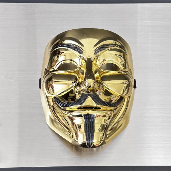 V怪客面具 金色面具 銀色面具 V怪客面具 金色面具 銀色面具化妝舞會面具變裝派對表演