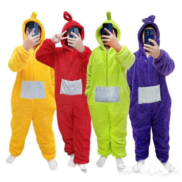 天線寶寶法蘭絨連體衣 【筱雅衣舖】天線寶寶法蘭絨連體衣睡衣天線寶寶Cosplay人偶裝 BA990