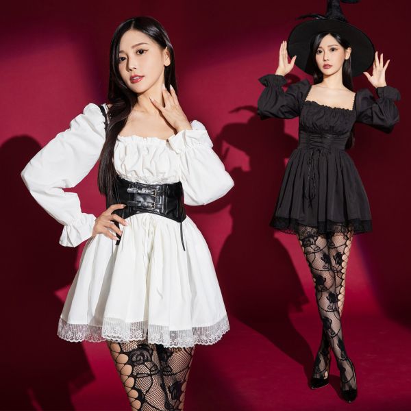 中世紀宮廷風羅莉塔澎澎袖洋裝 【筱雅衣舖】中世紀宮廷風羅莉塔澎澎袖洋裝Cosplay 女巫角色扮演 筱雅衣舖【BA1255】