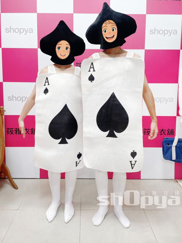 愛麗絲夢遊仙境黑桃A撲克牌裝大人/小孩萬 愛麗絲夢遊仙境黑桃A撲克牌裝大人/小孩萬聖節變裝派對交換禮物 筱雅衣舖  【BA1250】