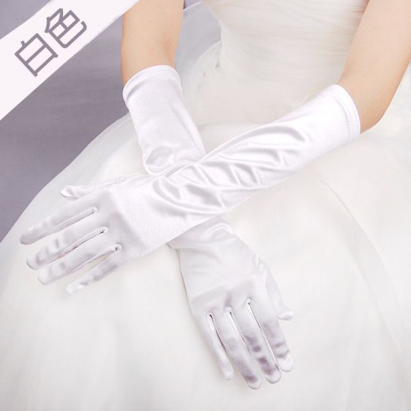 15吋緞面手套 15吋緞面手套 蘿莉 公主風 角色扮演專用 新娘 接待 筱雅衣舖【A39】