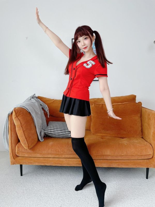 活力棒球啦啦隊套裝 活力棒球啦啦隊套裝 運動風超短裙 展場 表演 大尺碼 筱雅衣舖【BT935】