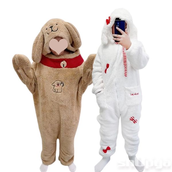 卡哇依熊寶寶法蘭絨連體衣 【筱雅衣舖】卡哇依熊寶寶法蘭絨連體衣可愛系法蘭絨睡衣Cosplay人偶裝 BA990