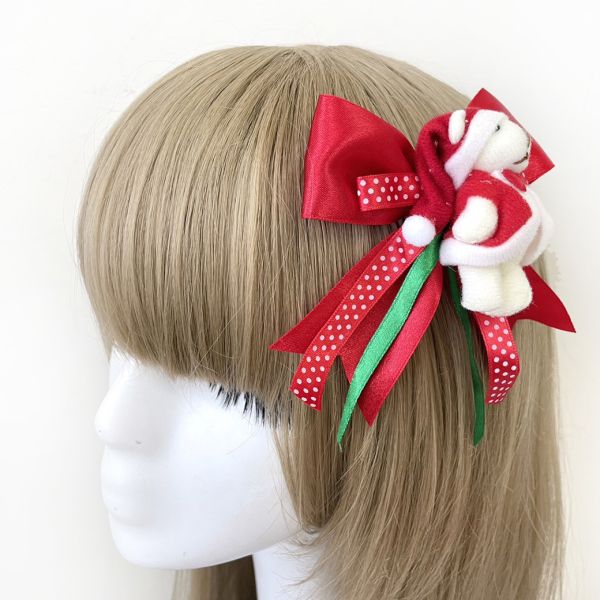 手作聖誕蝴蝶結頭飾 手作聖誕頭飾髮夾聖誕蝴蝶結頭飾 耶誕小禮服派對頭飾舞台造型 攝影寫真 筱雅衣舖【A85-1】