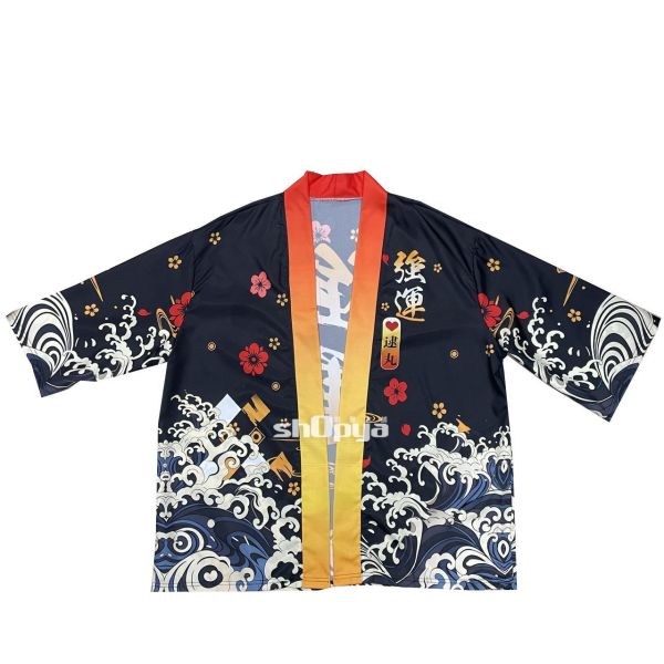 日系男女和服羽織和風上衣 印花和服蝙蝠袖寬鬆外掛 日系男女和服羽織和風上衣 印花和服蝙蝠袖寬鬆外掛 筱雅衣舖【BA805】