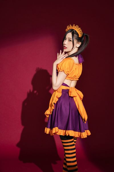 萬聖節南瓜女僕裝  halloween變裝派對 桃園現貨萬聖節南瓜女僕裝  halloween變裝派對 萬聖節服裝 筱雅衣舖【BA1259】