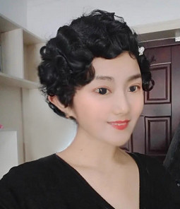 復古波浪捲假髮 旗袍趴假髮 【筱雅衣舖】復古波浪捲假髮 旗袍趴假髮 阿哥哥趴假髮變裝派對假髮 A146 假髮出租