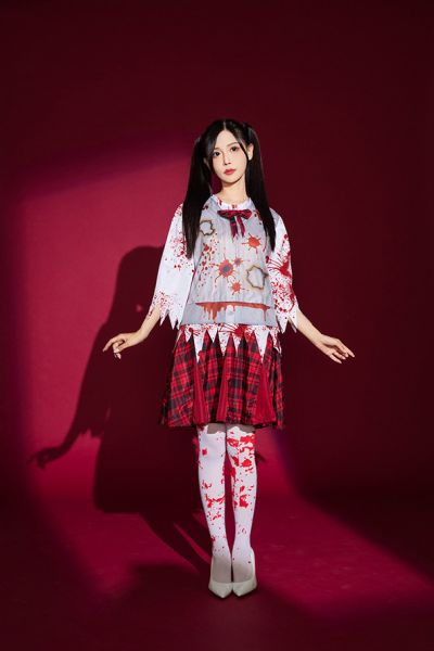 2025新品恐怖鬼學生服裝 桃園萬聖節服裝 恐怖鬼學生服裝  萬聖節角色扮演 筱雅衣舖【BA1257】萬聖節服裝租借