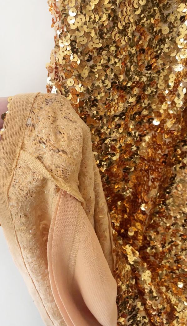 金光閃閃亮片小禮服 金光閃閃亮片小禮服 舞台表演金色銀色亮片洋裝 筱雅衣舖【BA1268】