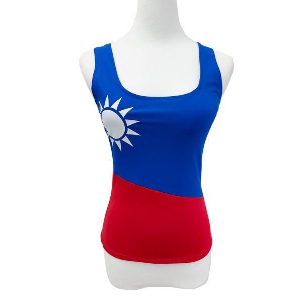 台灣國旗小可愛背心 【筱雅衣舖】台灣國旗背心 台灣國旗上衣路跑 電音趴雙十國慶 元旦升旗
