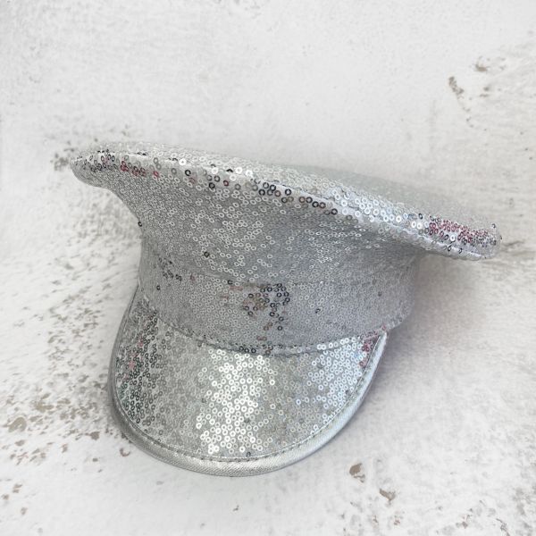 金光閃閃亮片帽 貝蕾帽 金光閃閃亮片帽 貝蕾帽角色扮演警帽 舞台表演筱雅衣舖【A52-1】