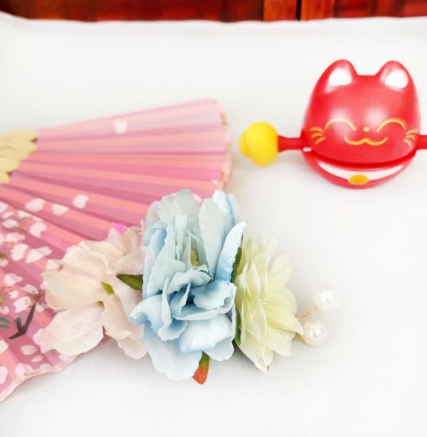 日本同步和服絹花髮飾多色 日本同步和服絹花髮飾 日本髮飾和風頭飾 日式頭飾 和服頭飾 筱雅衣舖【D294】日本和服 桃園和服