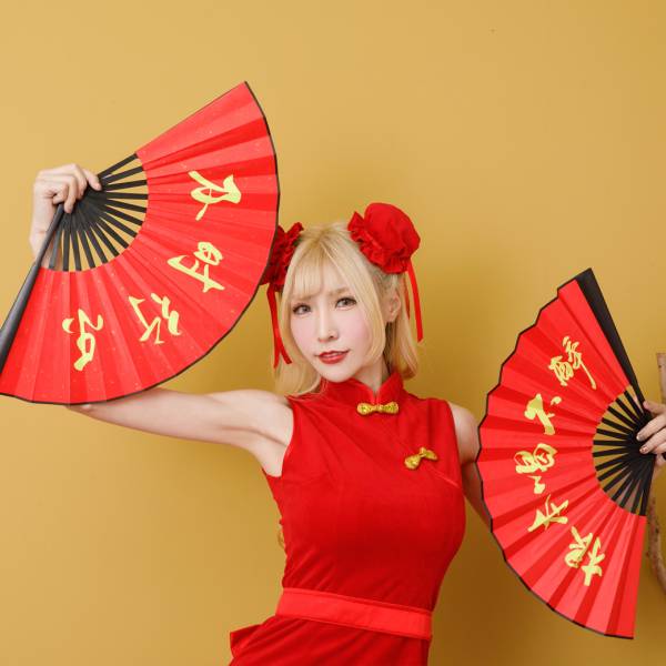 紅色絨布春麗高衩紅旗袍 COSPLAY旗袍 紅色絨布春麗高衩旗袍 COSPLAY 動漫服裝 筱雅衣舖【BT1202】