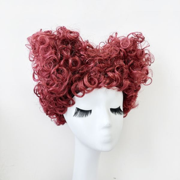 愛麗絲夢遊仙境紅心皇后假髮 愛麗絲夢遊仙境紅心皇后假髮cosplay假髮 搞笑假髮 變裝派對假髮 附髮網