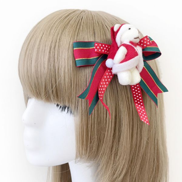 手作聖誕蝴蝶結頭飾 手作聖誕頭飾髮夾聖誕蝴蝶結頭飾 耶誕小禮服派對頭飾舞台造型 攝影寫真 筱雅衣舖【A85-1】