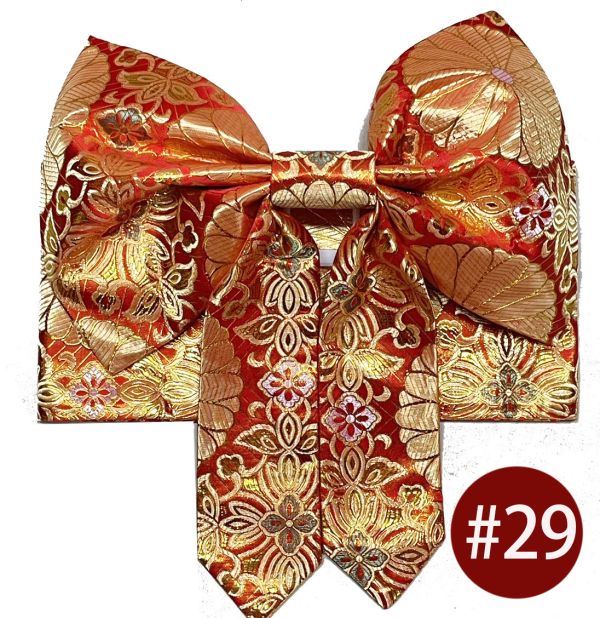 藝妓風華麗緹花和服腰帶 定型蝴蝶結 藝妓風華麗緹花和服腰帶 定型蝴蝶結 硬挺蝴蝶結 筱雅衣舖【A121】和服腰帶 和服腰封