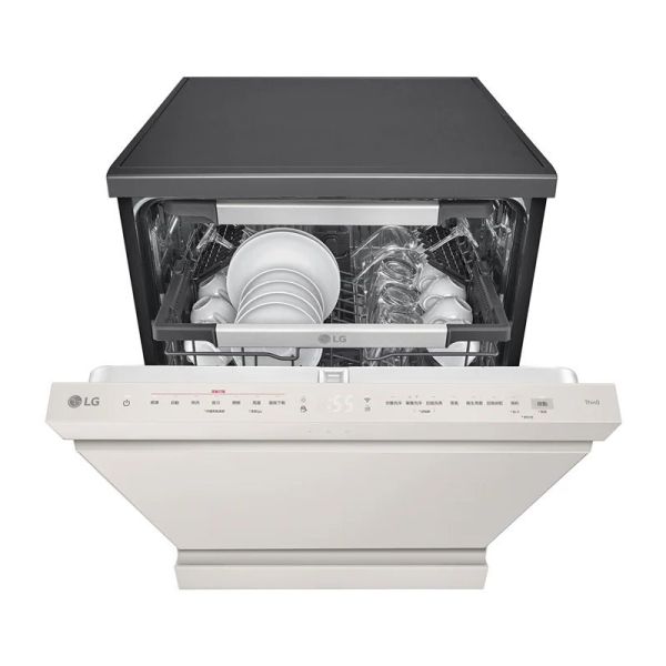 【LINE@私訊優惠價】LG 樂金 QuadWash™ Steam 四方洗蒸氣超潔凈洗碗機 (雪霧白)｜DFB335HE DFB335HE,DFB435FP,DFB335HS,Fisher&Paykel,菲雪品克,雙層設計師款抽屜式洗碗機,DD60DHI9,雙層抽屜,14人份,43db,單層最大耗水量6.9L,DD60DCHX9,DD60SCHW9,DD60SCTHX9,DD60SHI9,LG洗碗機,小蔡電器,全國電子