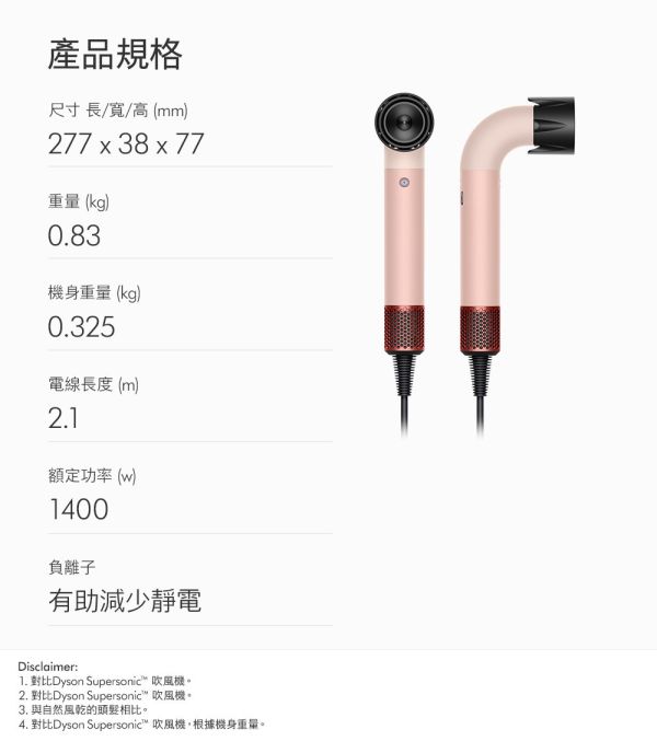＊錦達＊Dyson Supersonic r  HD17 精準造型 輕量吹風機 山櫻粉 錦達數位,HT01,七夕情人節,聖誕節禮物,蝦皮,MOMO,東森購物,新一代Dyson,戴森Supersonic,HD15,吹風機,星空藍粉霧色,普魯士藍,銀銅色,HD08,HD03,HD17