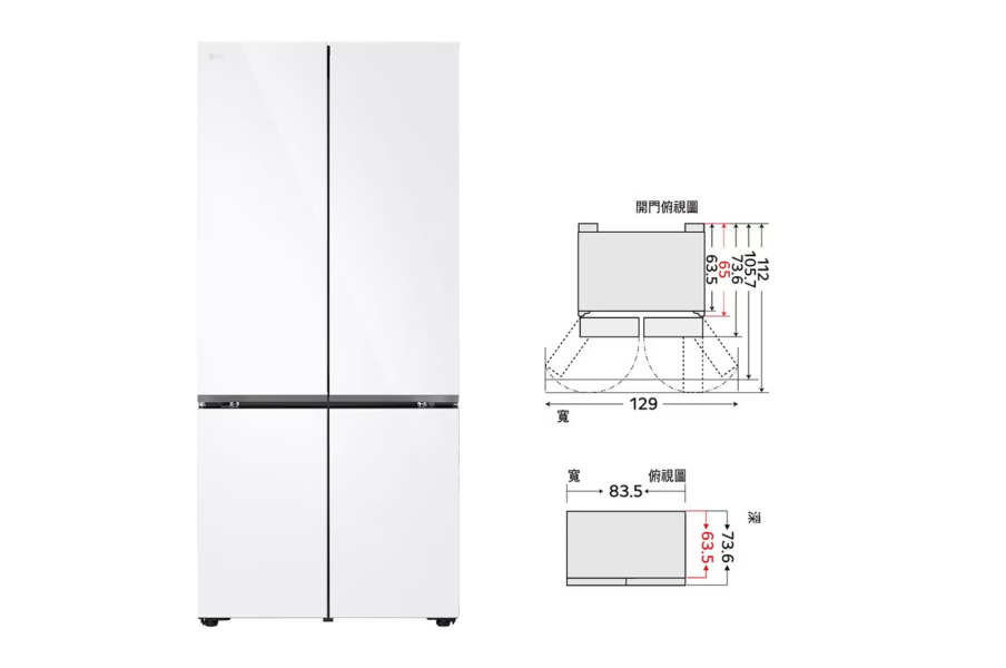 * 錦達 * LG 樂金 619公升 智慧變頻四門冰箱 GV-NB61WG｜雲朵白 LG,樂金,變頻,四門冰箱推薦,大容量冰箱推薦,智慧變頻四門冰箱,619公升,GV-NB61BG,永昌電器,錦達數位,GV-NB61WG,台中買冰箱推薦2026,北屯買冰箱推薦,MOMO,蝦皮購物,東森購物,PCHOME,2026冰箱推薦