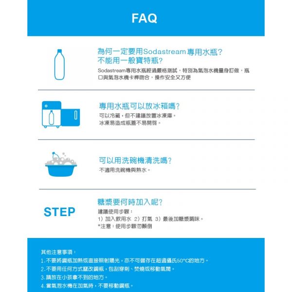 Emoji 水滴型專用水瓶 1L 3入組 SODASTREAM,氣泡水機,水瓶