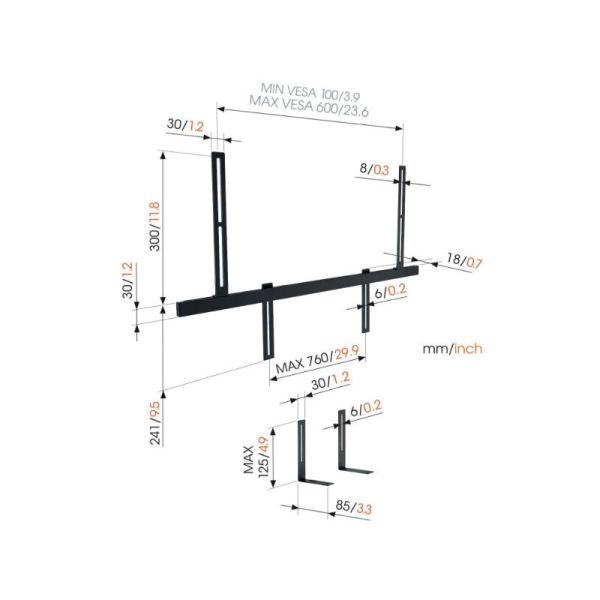 ＊錦達＊VOGEL'S SOUND 3550 Sound Bar Mount 條形音箱支架 代理商公司貨 代理商公司貨,VOGEL'S,SOUND 3550 Sound Bar Mount,條形音箱支架,音響架,荷蘭原裝,錦達數位,永昌電器,蝦皮,momo,pchome,東森購物,台中市