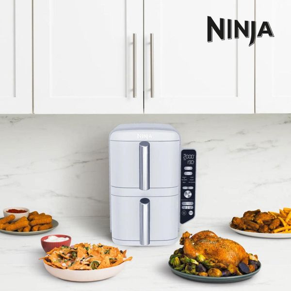 * 錦達 * 【一台抵多台 7.6L大容量】NINJA DoubleStack 雙層氣炸鍋 7.6L SL201TW｜美型雙層氣炸鍋 Ninja 多功能廚房家電 熱賣推薦,Ninja ,雙層氣炸鍋 美型氣炸鍋 推薦2026,烤箱推薦,雙層氣炸鍋 料理神器, 氣炸鍋推薦 家用大容量 2026, Ninja 氣炸鍋價格價格比,多功能氣炸鍋推薦,台中 Ninja 家電實體門市 ,新居禮物 推薦2026
