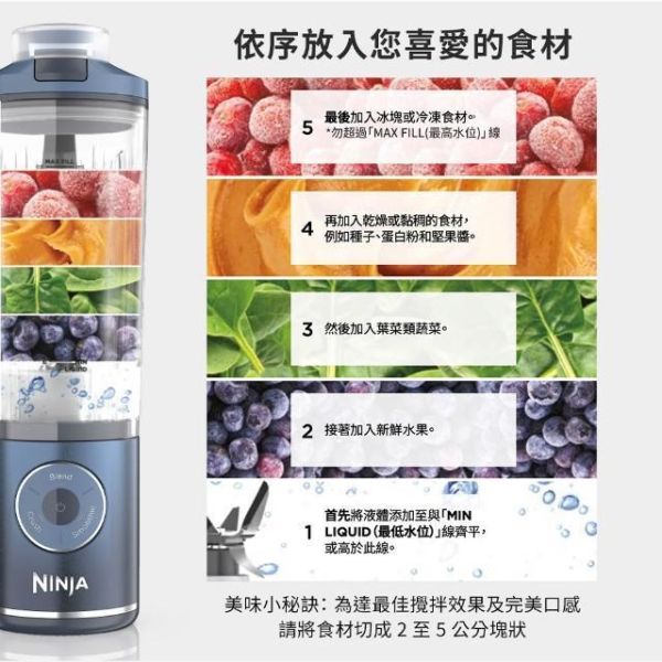 * 錦達 *【限時特惠中】 Ninja BLAST MAX 無線調理機  果汁機｜BC251TW 公司貨 調理機 評價2026,果汁機推薦 2026 無線款 推薦,Ninja 台灣哪裡買 果汁機,上班 攪拌機 台灣,NINJA無線調理機推薦,養生果汁機 推薦,便攜果汁機CP值高,綠拿鐵機 推薦, 哪裡買,USB充電果汁機推薦,Shark ninja BLAST BC251TW, 交換禮物,生日禮物,果汁機 CP值 推薦 2026 ,免運出貨