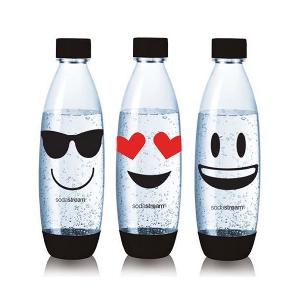 Emoji 水滴型專用水瓶 1L 3入組 SODASTREAM,氣泡水機,水瓶