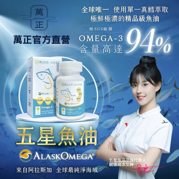 【五星魚油7】67折推廣價！94.01% 阿拉斯加魚油 高濃度魚油 Omega 3 rTG EPA DHA 兒童魚油 深海魚油 