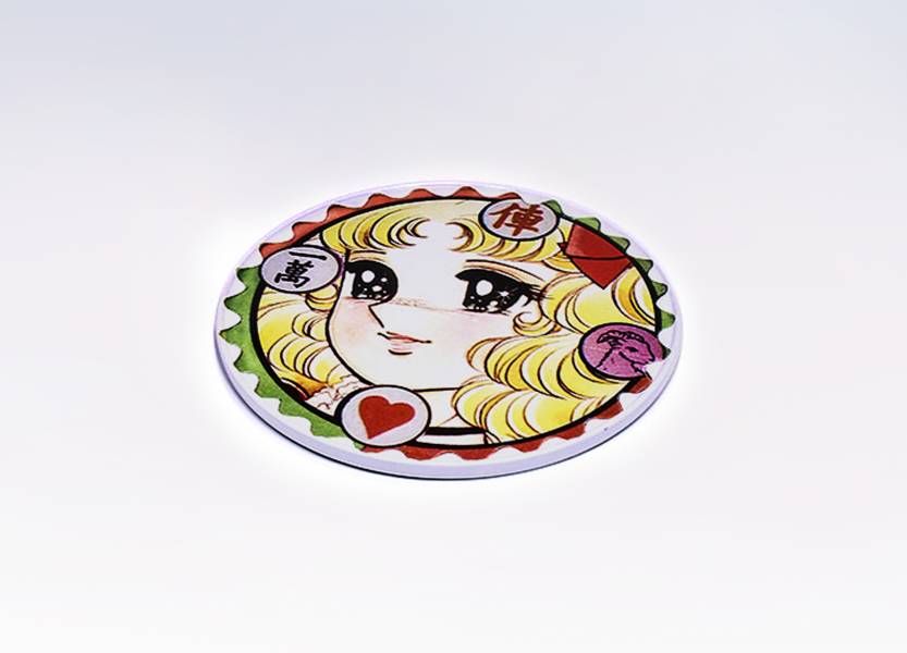 圓形磁鐵杯墊-ㄤ仔標小甜甜 文創商品,台灣文化,懷舊商品,復古風,紀念商品,台灣味,台灣文創,杯墊,磁鐵,木子創意。