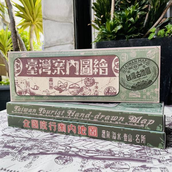 台灣案內圖繪-咖 文創商品,台灣文化,懷舊商品,復古風,紀念商品,台灣味,台灣文創,地圖,復古掛布,木子創意。