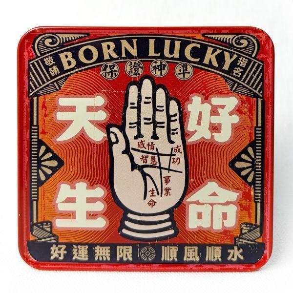 天生好命-方杯墊 馬口鐵,木子,復古,杯墊,磁鐵,磁力,廣告