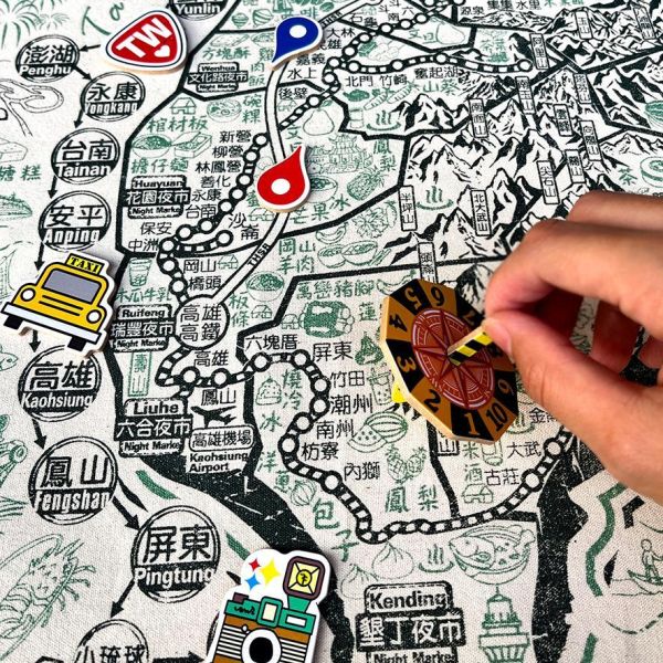 環島旅行布地圖-青 文創商品,台灣文化,懷舊商品,復古風,紀念商品,台灣味,台灣文創,旅行,地圖,復古掛布,木子創意。