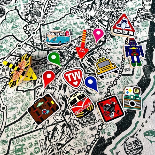 環島旅行布地圖-青 文創商品,台灣文化,懷舊商品,復古風,紀念商品,台灣味,台灣文創,旅行,地圖,復古掛布,木子創意。