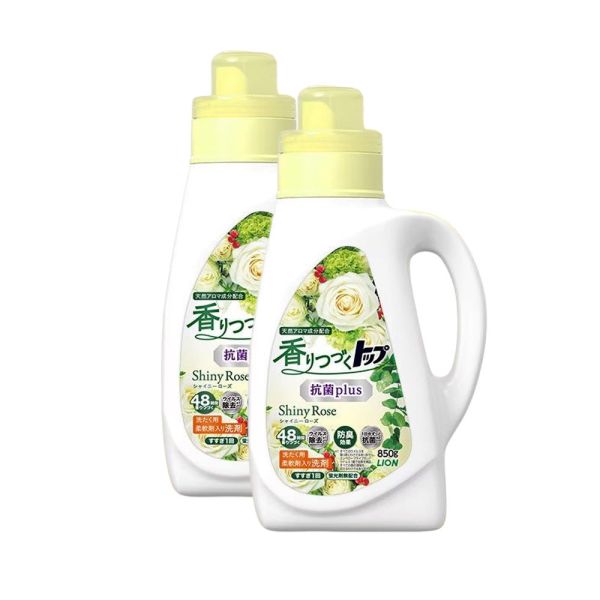 LION - 日本獅王香氛柔軟濃縮洗衣精-抗菌白玫瑰850g 