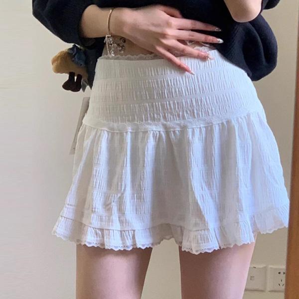 ALORA 芭蕾風蕾絲A字短裙 