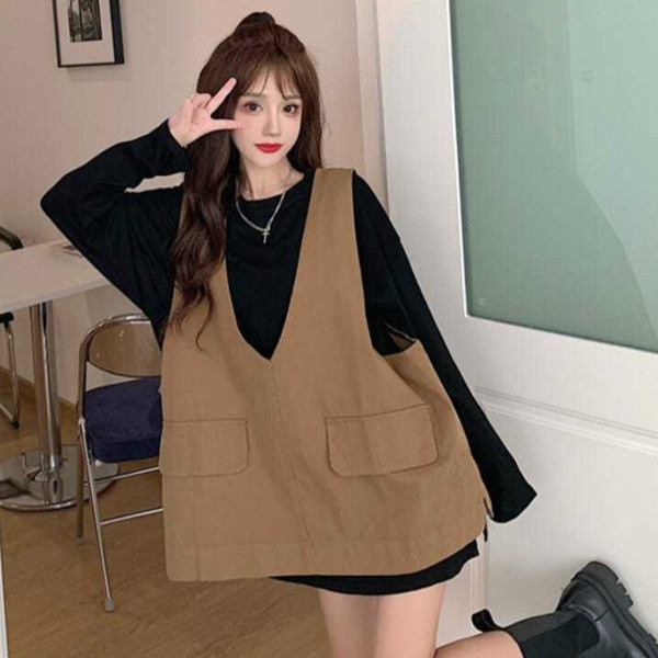 ALORA 慵懶馬甲兩件式套裝 