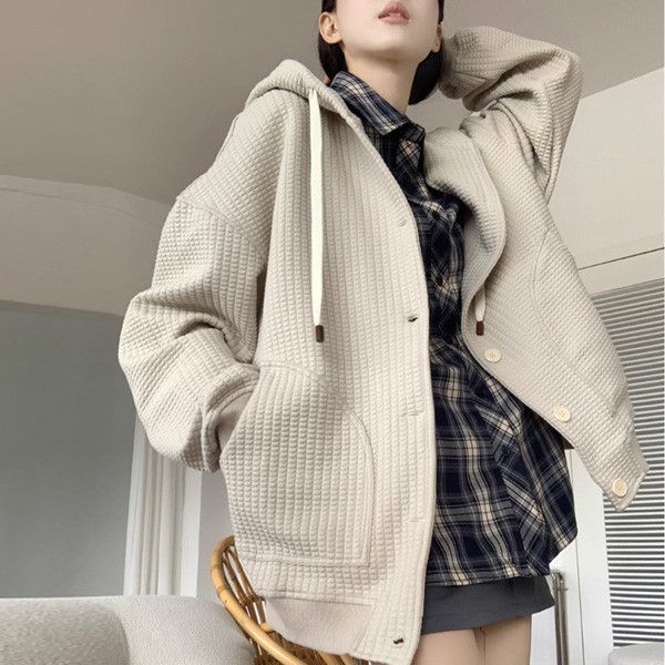ALORA 男友風華夫格慵懶連帽外套 