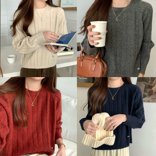 ALORA 溫柔小銀標針織毛衣 