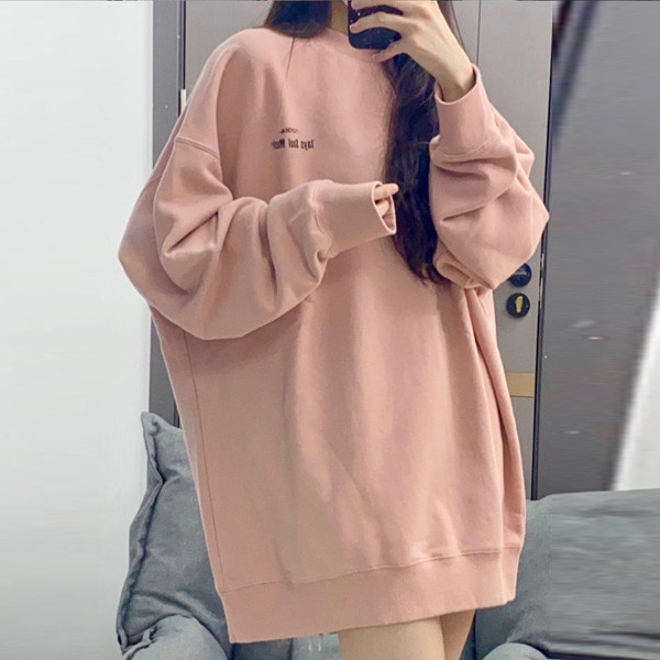 ALORA 甜美女孩風毛圈大學T 
