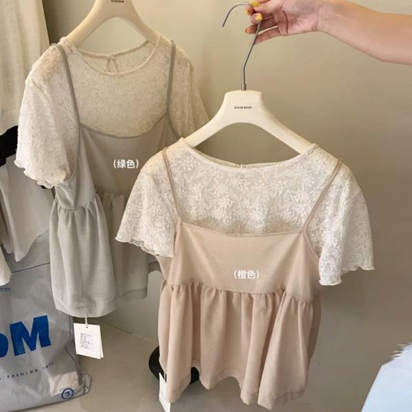 ALORA 滿版蕾絲兩件式套裝 