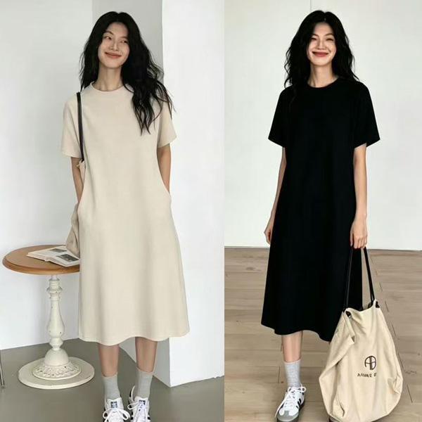 ALORA 簡單俐落純色洋裝 
