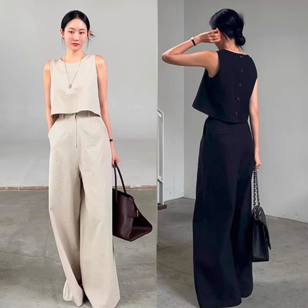 ALORA 背後排釦兩件式套裝 