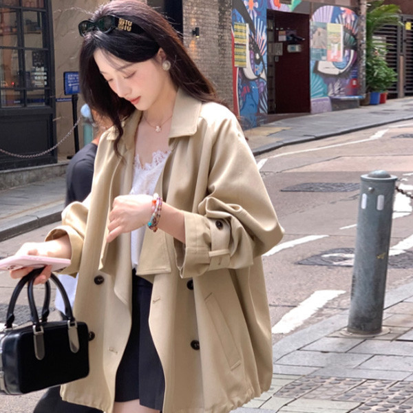 ALORA 漫步首爾可調節扣風衣外套 