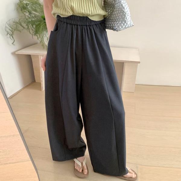 ALORA 高腰垂墜感寬版西裝褲 