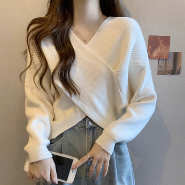 ALORA 美好日子交叉針織毛衣 