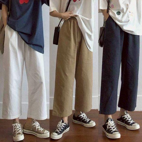 ALORA 好穿百搭直筒休閒褲 