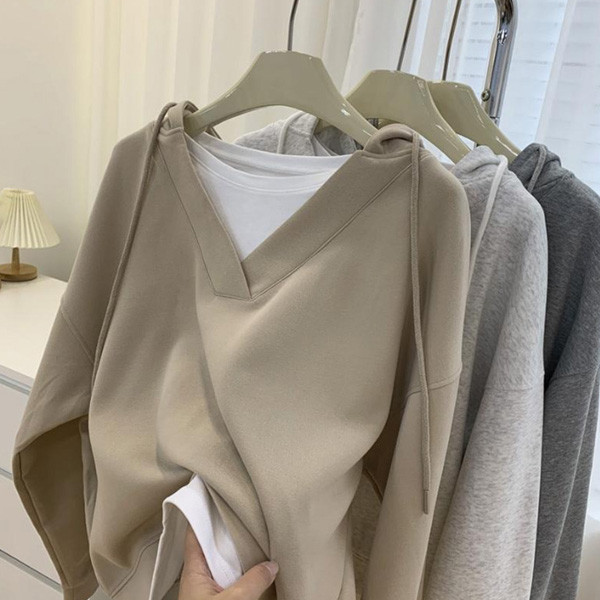 ALORA 減齡假兩件連帽大學T 